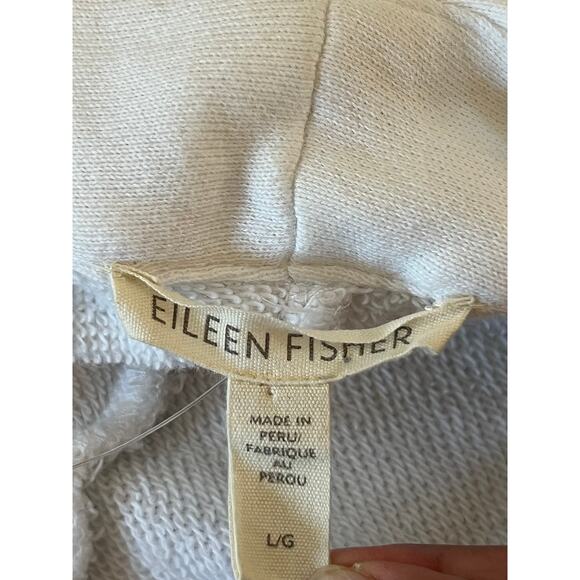 Eileen Fisher Open Cardigan Womens Large Boho Minimalist Lagenlook White Casual - Picture 3 of 15